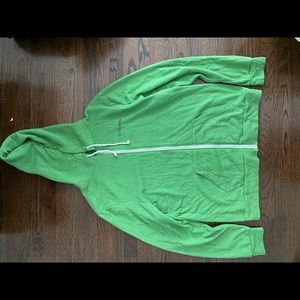 Adult Unisex Green Zip Hoodie